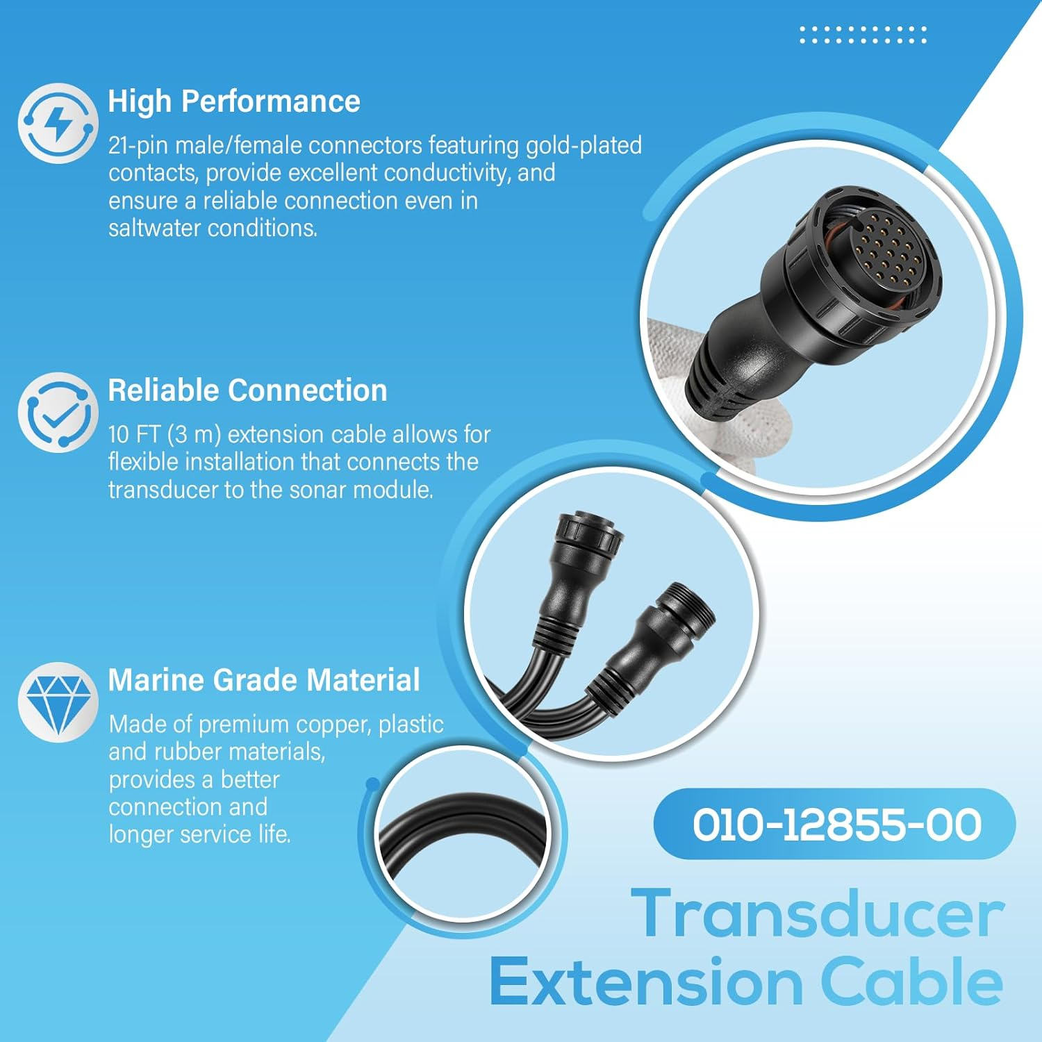 010-12855-00 Ship Transducer E - Fish Finder Cable 评论和价格