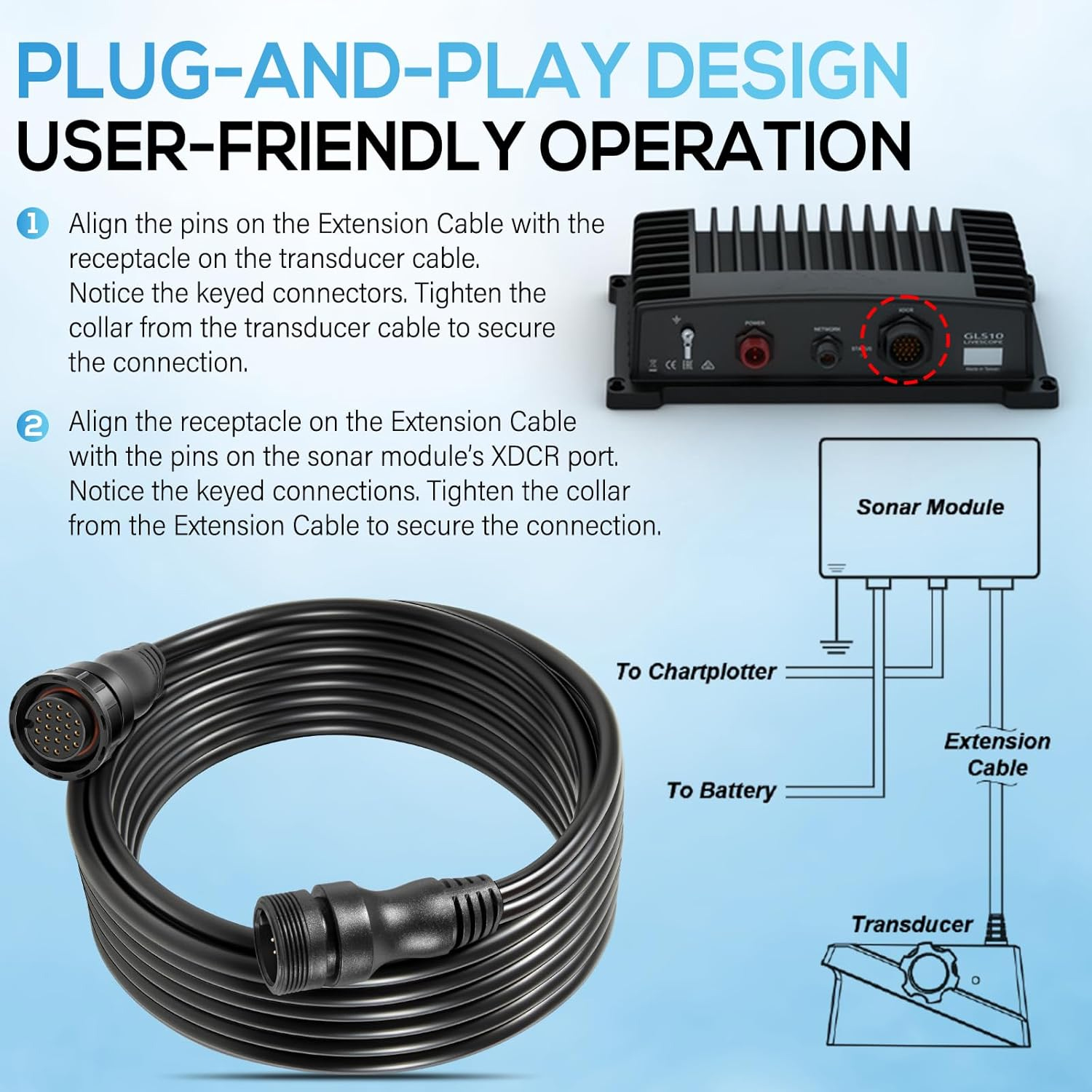 010-12855-00 Ship Transducer E - Fish Finder Cable 评论和价格