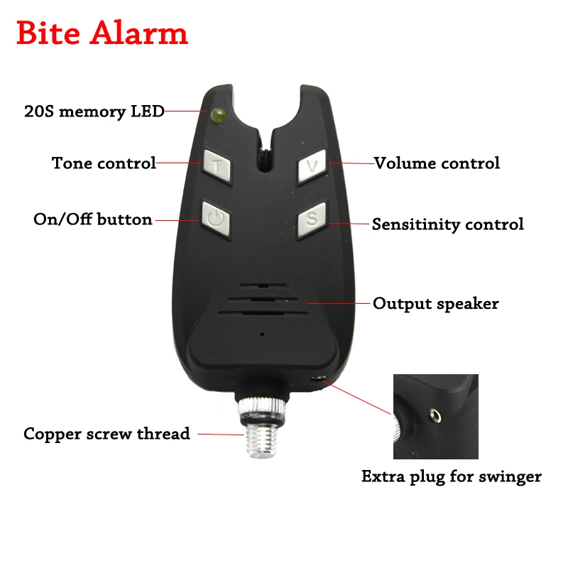 JSFUN 3PCS Carp Fishing Alarm  - Bite Alarm 评论和价格