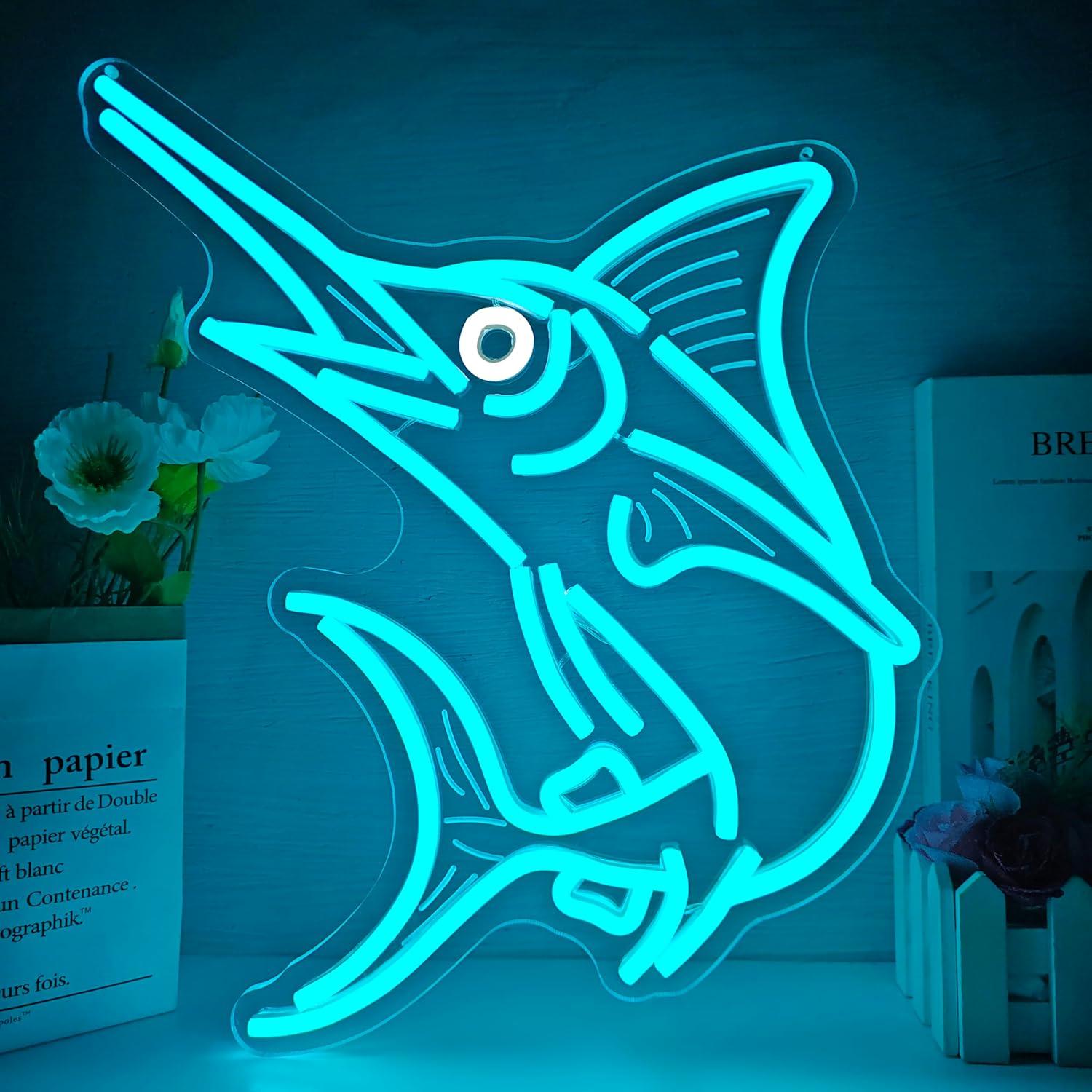 Marlin Fish Neon Sign Deep Sea - Fishing Light 评论和价格