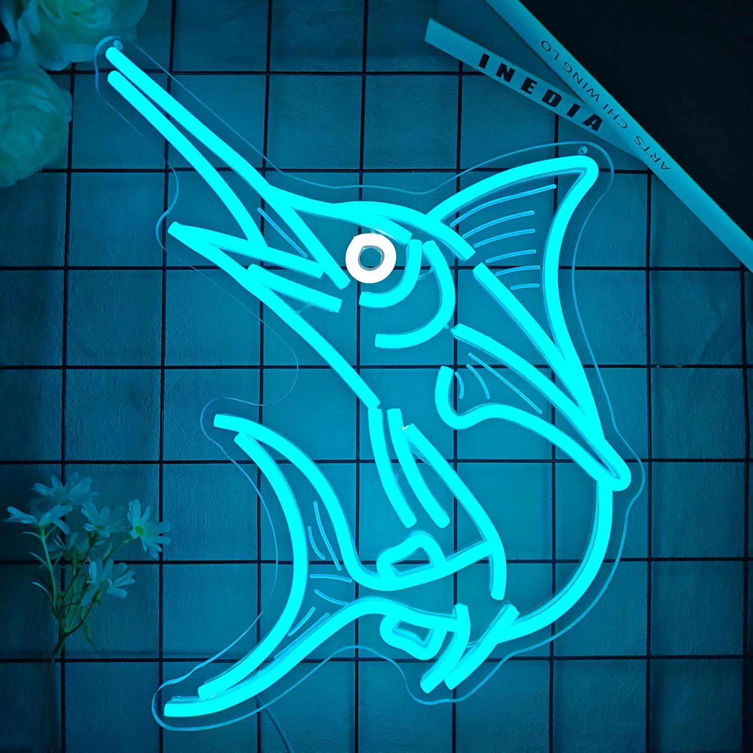Marlin Fish Neon Sign Deep Sea - Fishing Light 评论和价格