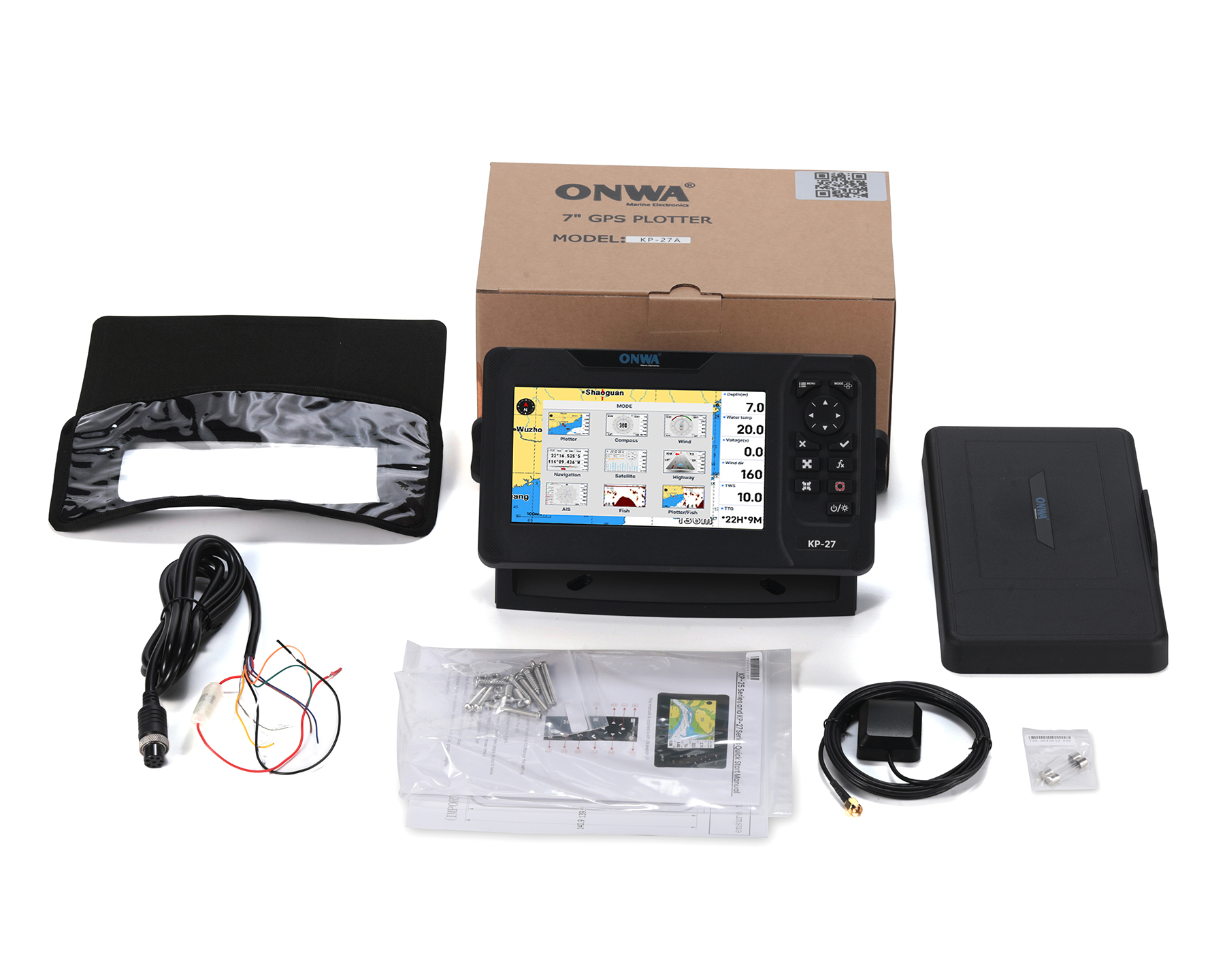 ONWA KP-27A 7-inch Color LCD G - Fish Finder Gps 评论和价格
