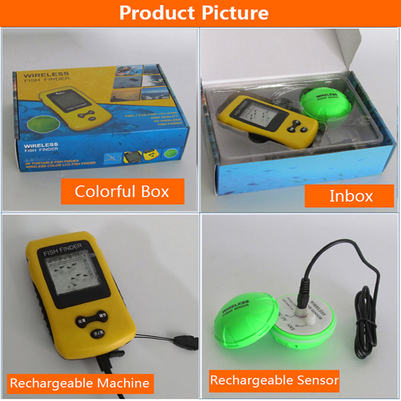 Brand New KDR Colorful Wireles - Fish Finder Transducer 评论和价格