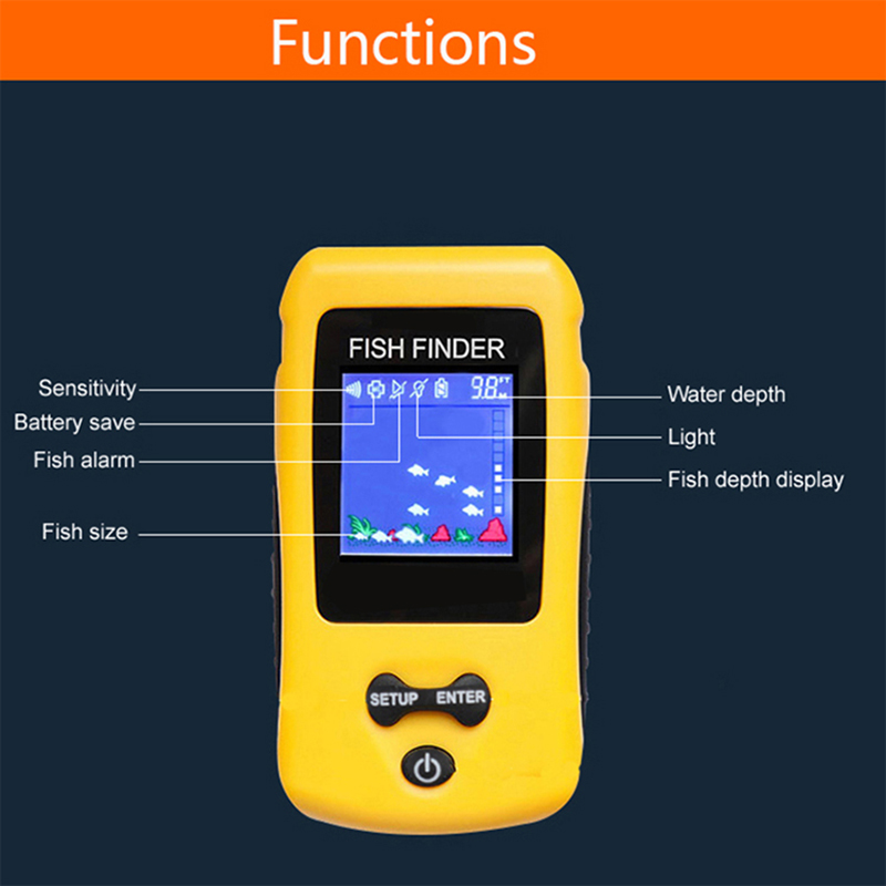 Brand New KDR Colorful Wireles - Fish Finder Transducer 评论和价格