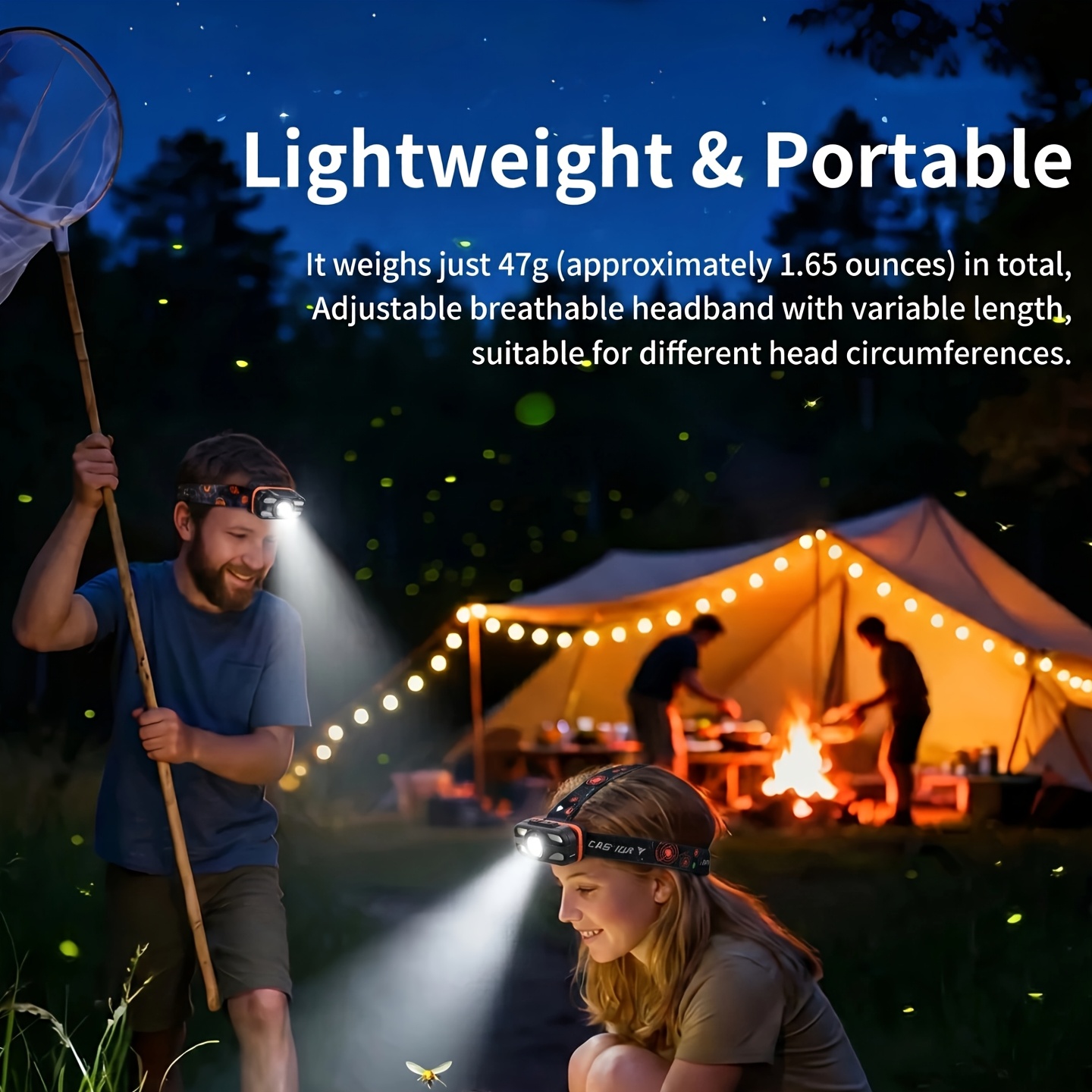 USB Rechargeable LED Headlamp  - Fish Finder Battery 评论和价格